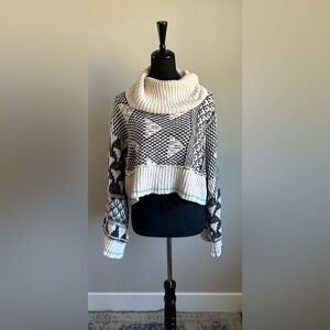 Cozy Black and White Patterned Sweater